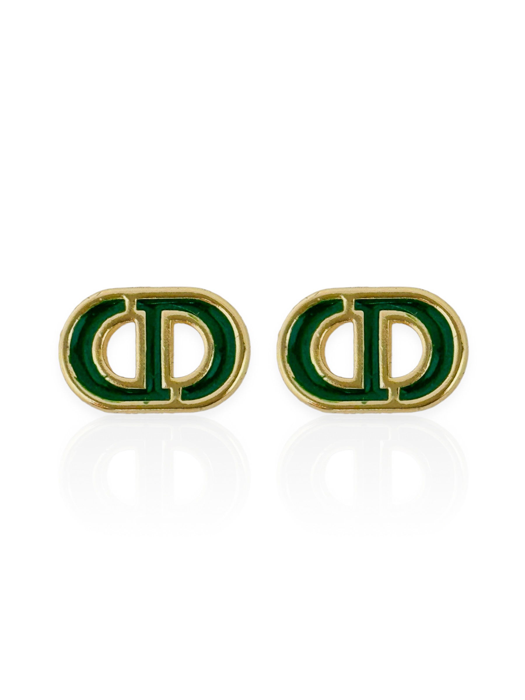 Brinco Semi Joias Ouro e Prata Com Resina Inspiração CD