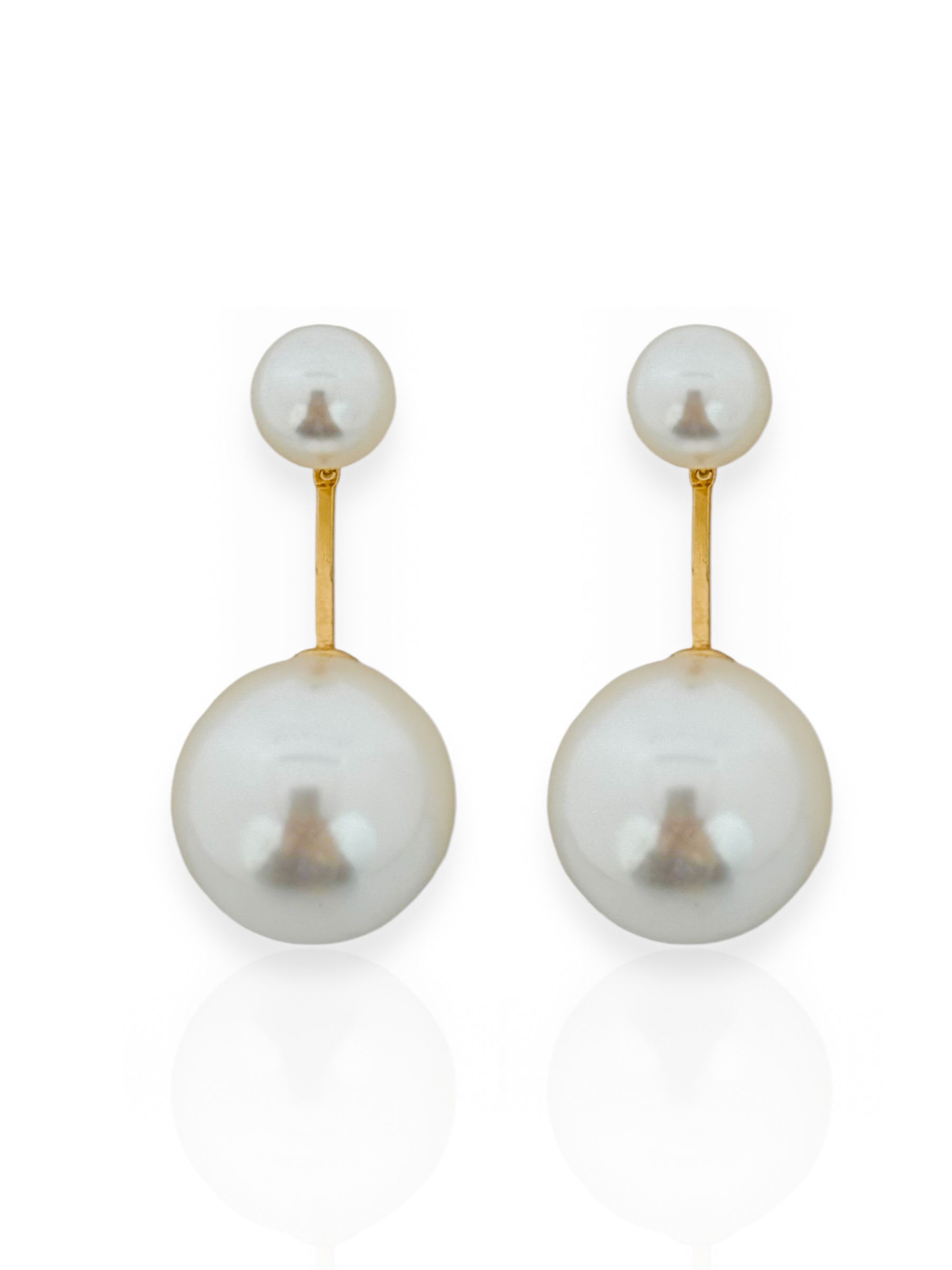 Brincos Folheado a Ouro 18k e Prata Com Pérola