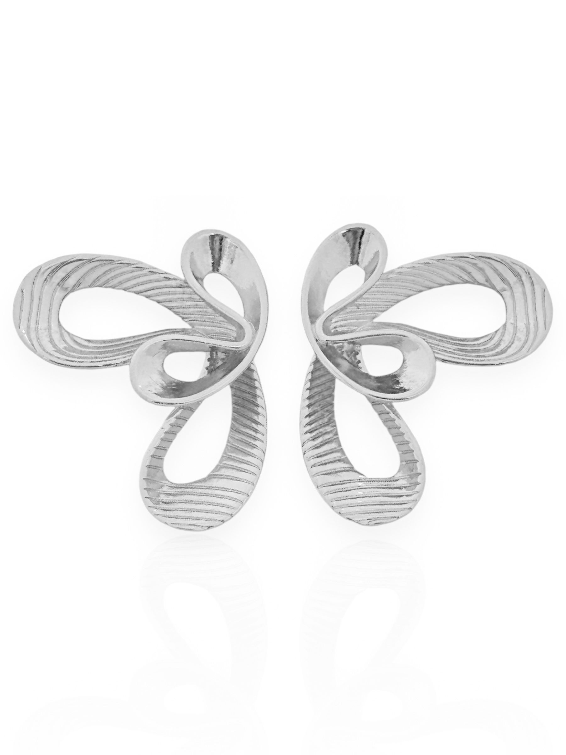 Brincos Folheado a Ouro 18k e Prata Organic Estonado