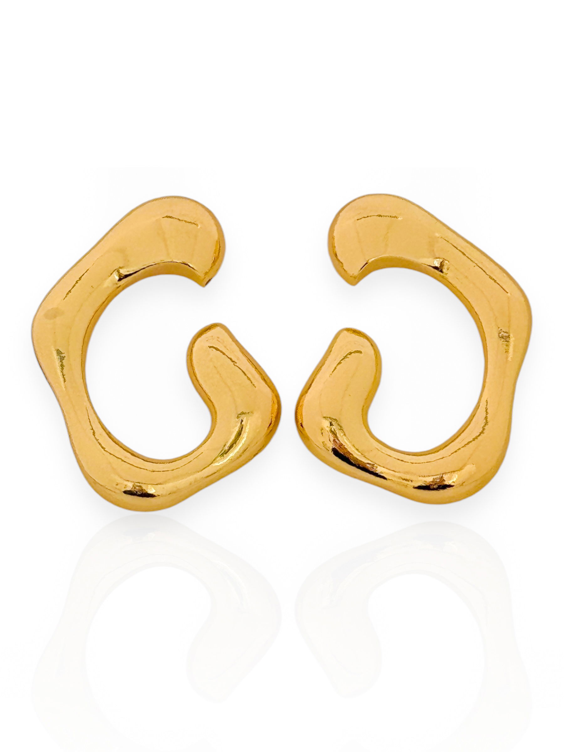 Brincos Folheado a Ouro 18k e Prata Orgânico