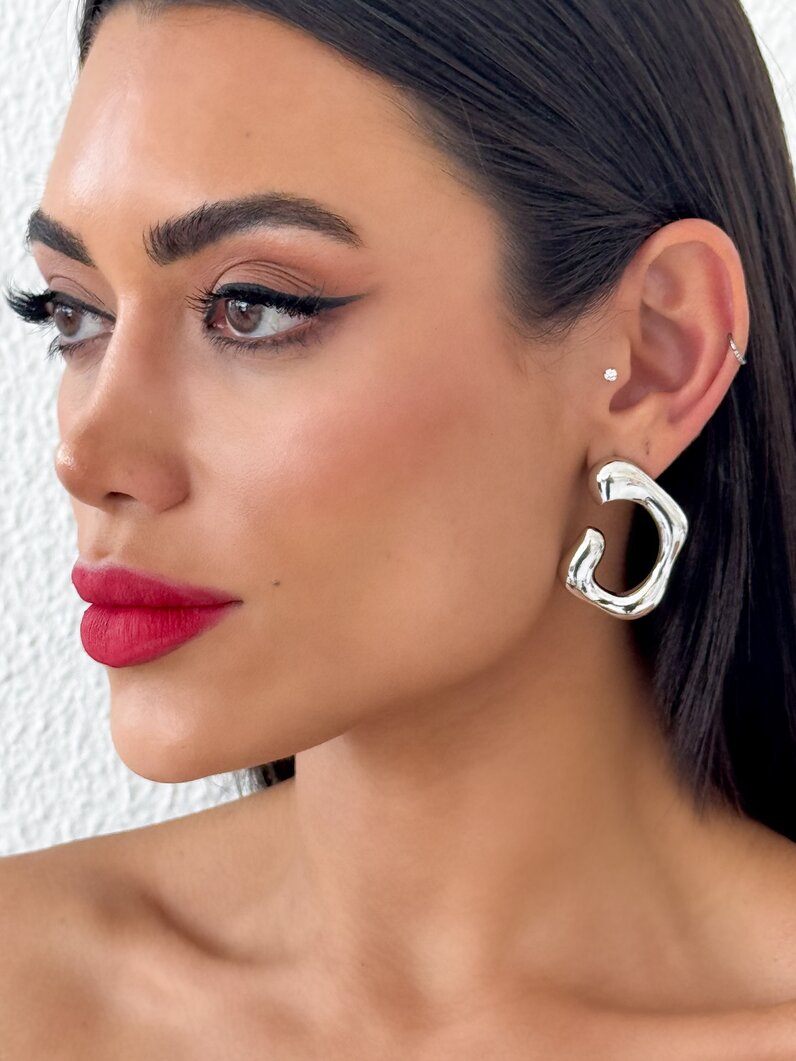 Brincos Folheado a Ouro 18k e Prata Orgânico