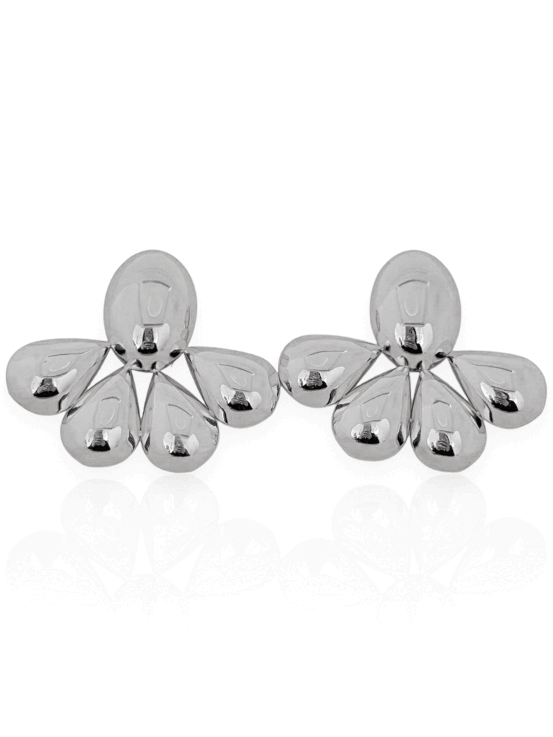 Brincos Folheado a Ouro 18k e Prata Orgânico Liso