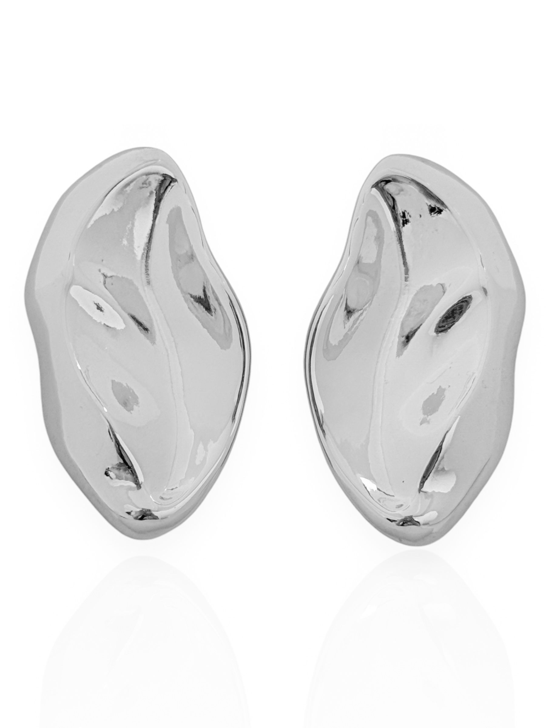 Brincos Folheado a Ouro 18k e Prata Orgânico martelado