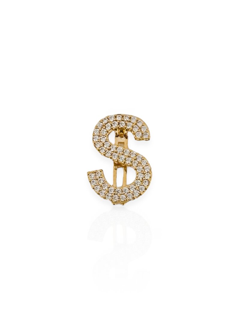 Charm Folheado a Ouro 18k e Prata 925 Iniciais Cravejadas