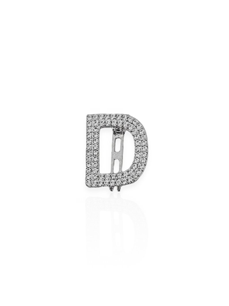Charm Folheado a Ouro 18k e Prata 925 Iniciais Cravejadas