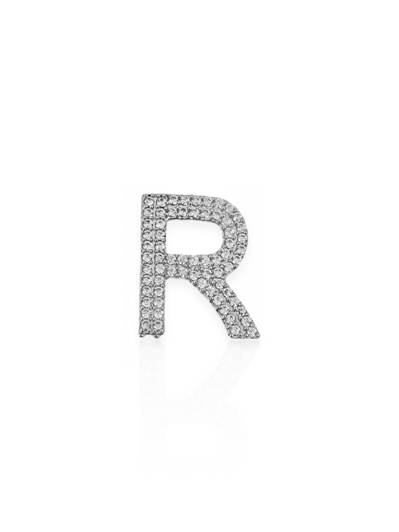 Charm Folheado a Ouro 18k e Prata 925 Iniciais Cravejadas