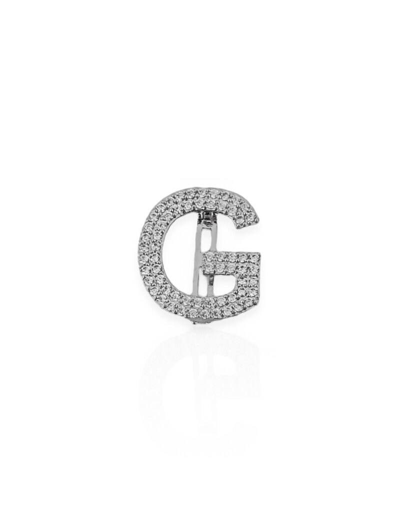 Charm Folheado a Ouro 18k e Prata 925 Iniciais Cravejadas