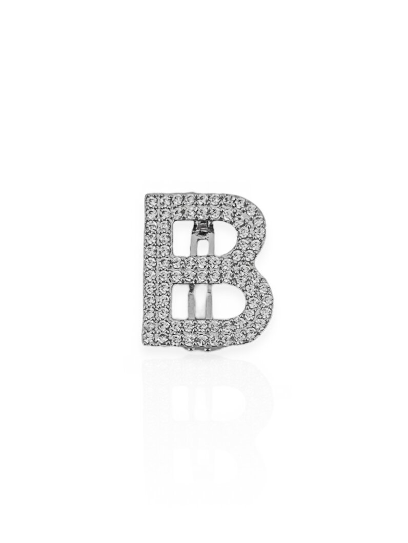 Charm Folheado a Ouro 18k e Prata 925 Iniciais Cravejadas