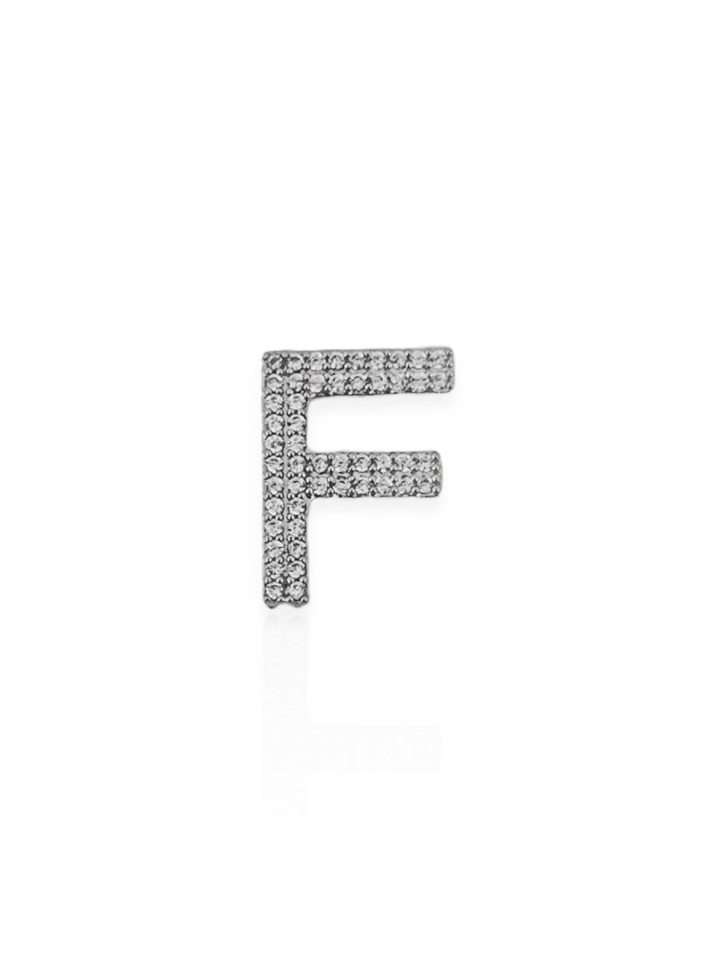 Charm Folheado a Ouro 18k e Prata 925 Iniciais Cravejadas
