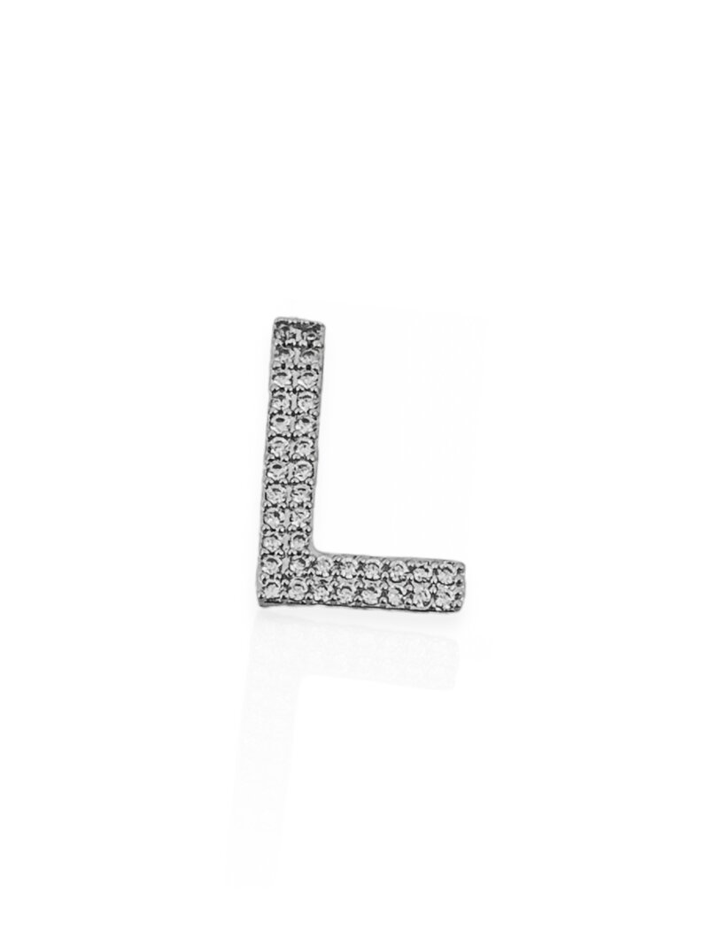 Charm Folheado a Ouro 18k e Prata 925 Iniciais Cravejadas