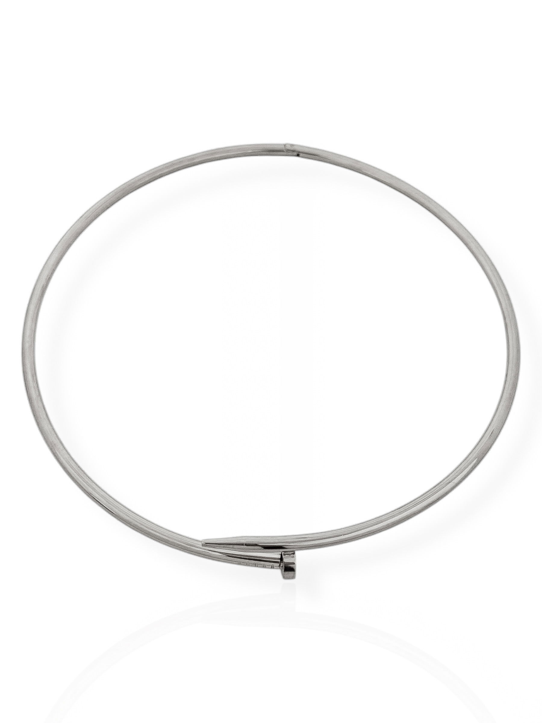 Choker Aro Aço Inoxidável Ouro e Prata Design Prego