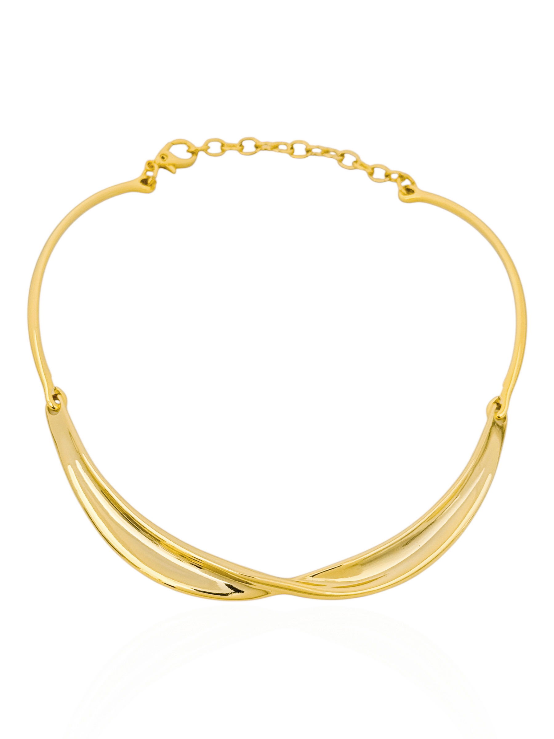Choker Aro Articulado Semi Joias Design Curvado