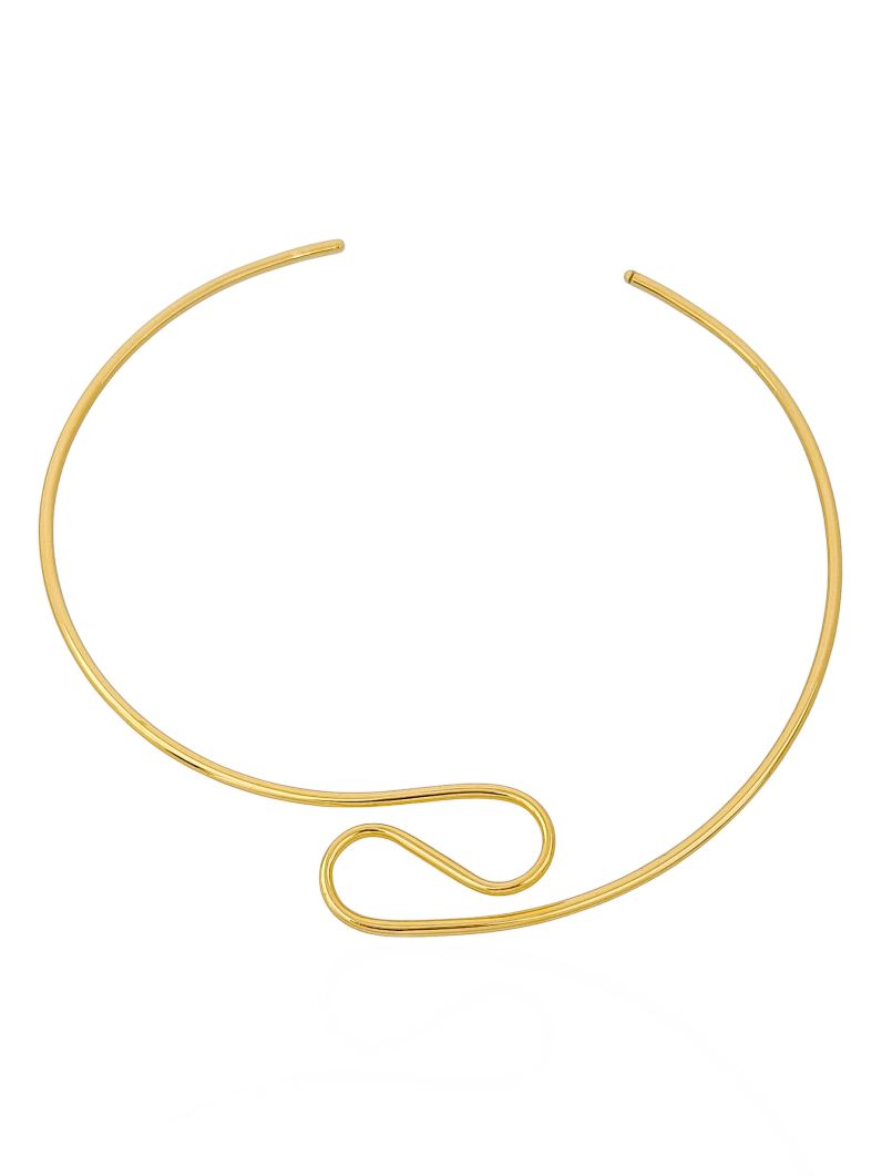 Choker Aro Folheado a Ouro 18k Aro Curvado