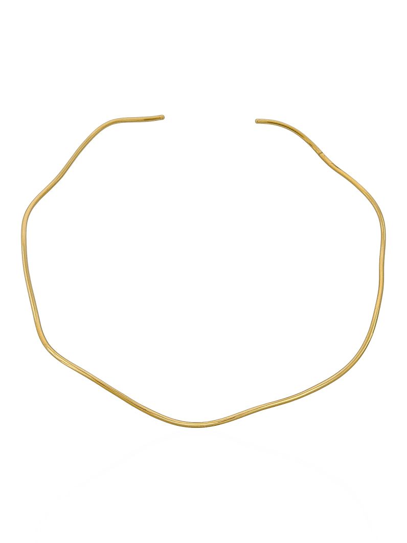 Choker Aro Folheado a Ouro 18k Aro Ondulado