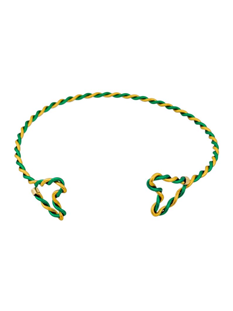 Choker Aro Folheado a Ouro 18k Design Coração Brasil