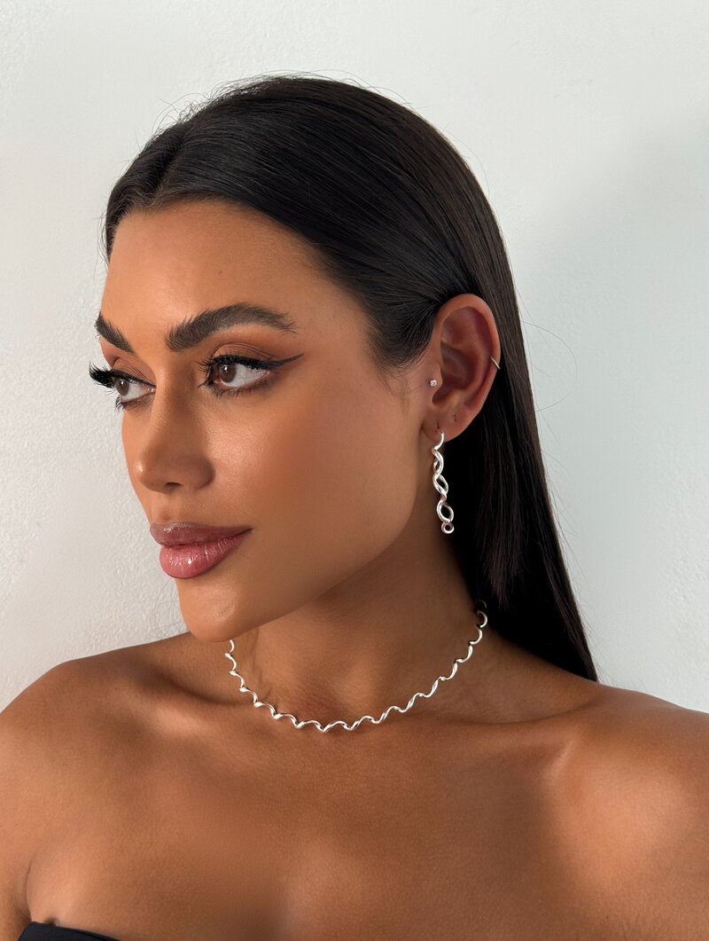 Choker Aro Folheado a Ouro 18K e Prata 925 Estilo Mola