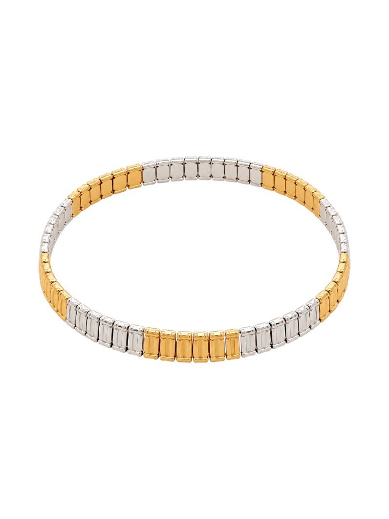Choker Aro Folheado a Ouro 18k e Prata Aro Detalhado