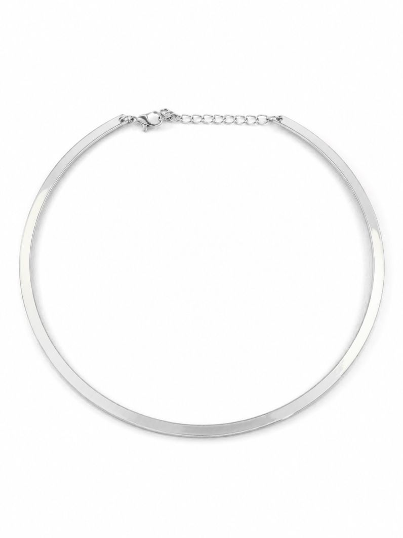 Choker Aro Folheado a Ouro 18k e Prata Aro Liso Fino