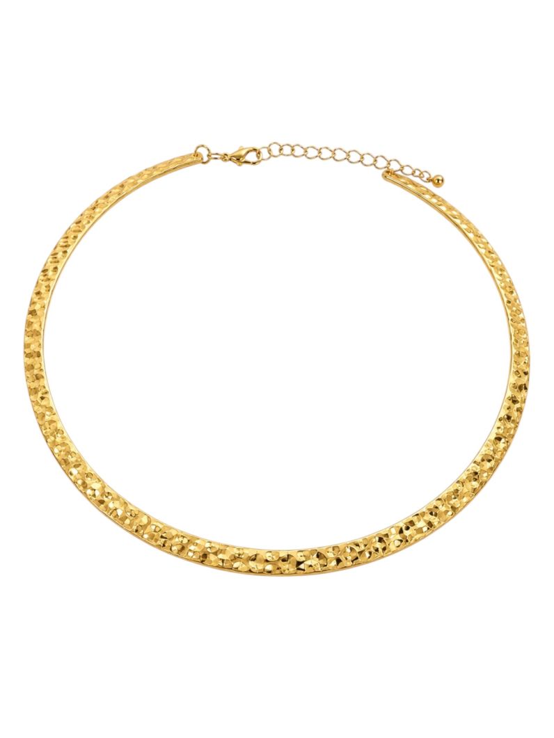 Choker Aro Folheado a Ouro 18k e Prata Aro Martelado