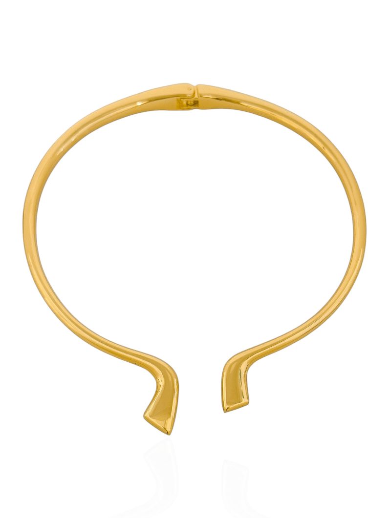Choker Aro Folheado a Ouro 18k e Prata Aro Moderno Liso