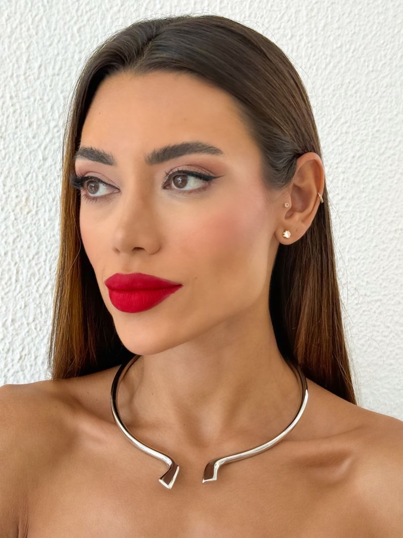 Choker Aro Folheado a Ouro 18k e Prata Aro Moderno Liso