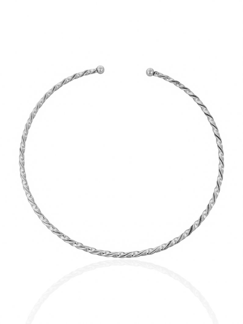 Choker Aro Folheado a Ouro 18k e Prata Aro Torcido