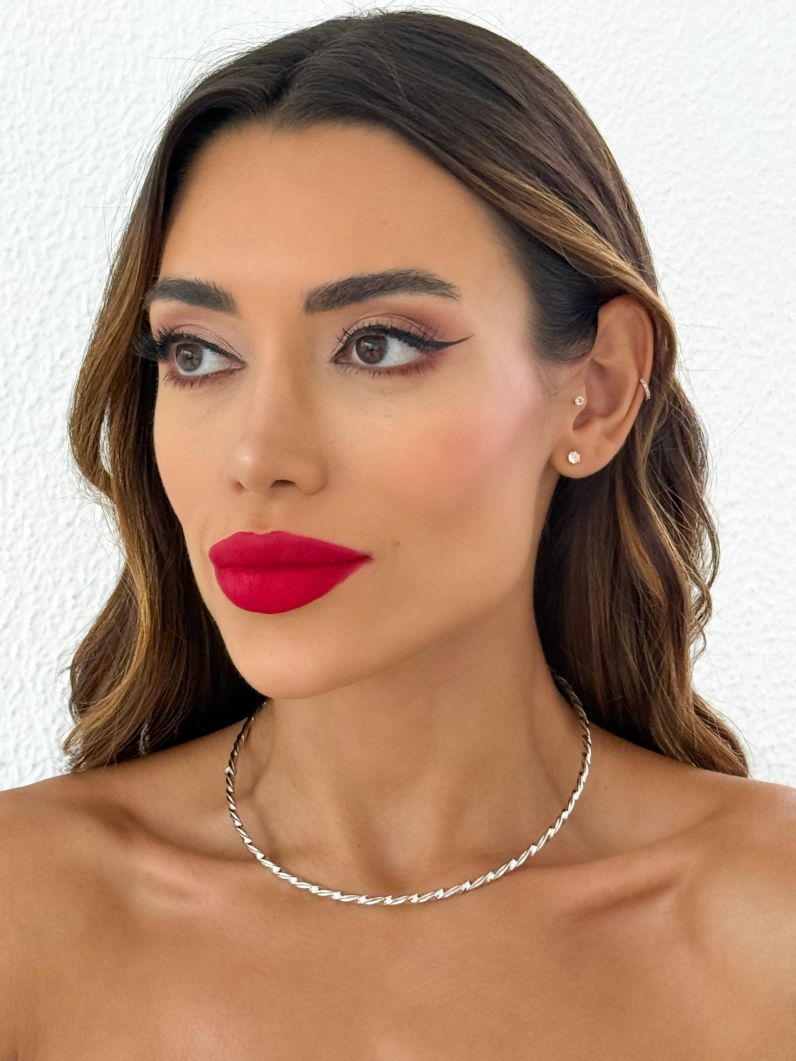 Choker Aro Folheado a Ouro 18k e Prata Aro Torcido