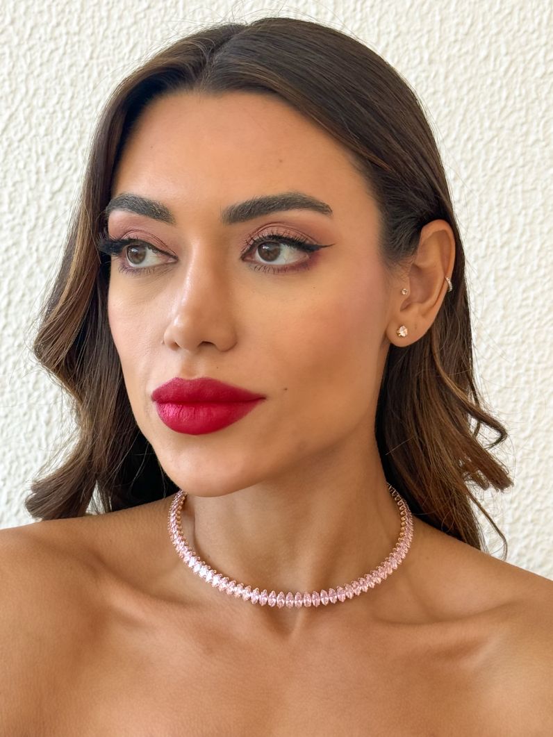 Choker Aro Folheado a Ouro 18k e Prata Com Navetes