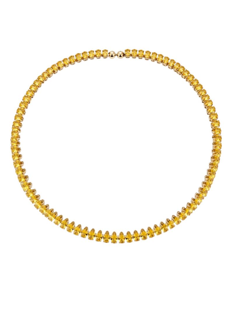 Choker Aro Folheado a Ouro 18k e Prata Com Navetes Colorido
