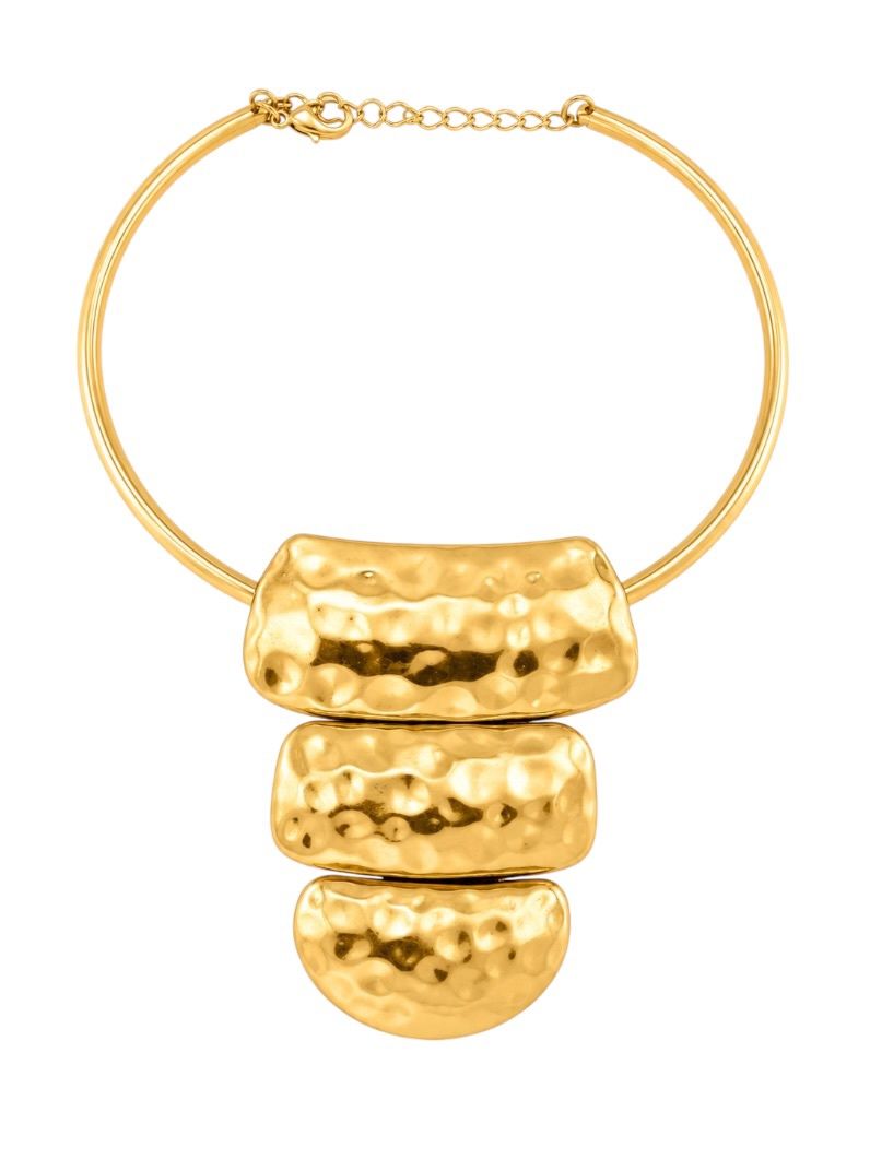 Choker Aro Folheado a Ouro 18k e Prata Design Aro Jateado Maxi Quadrado
