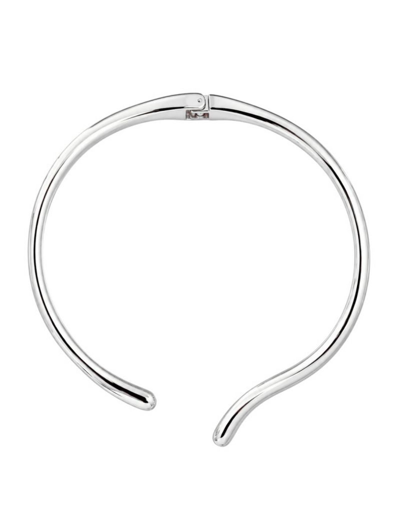 Choker Aro Folheado a Ouro 18k e Prata Design Gota Curva