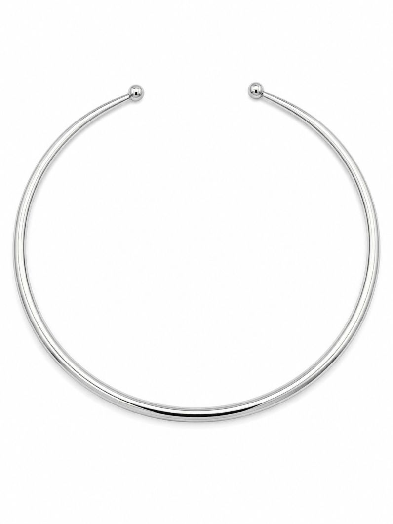 Choker Aro Folheado a Ouro 18k e Prata Design Liso