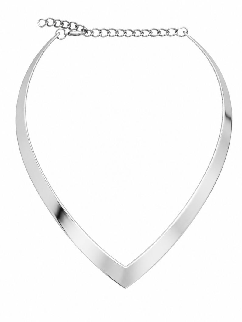 Choker Aro Folheado a Ouro 18k e Prata V Liso