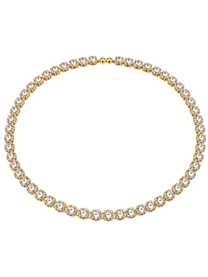 Choker Aro Folheado a Ouro 18k e Prata Zirconias Coloridas