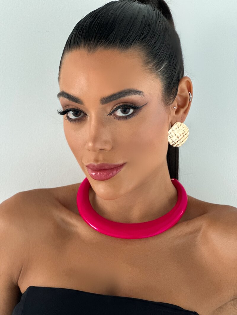 Choker Aro Resinado Colorido