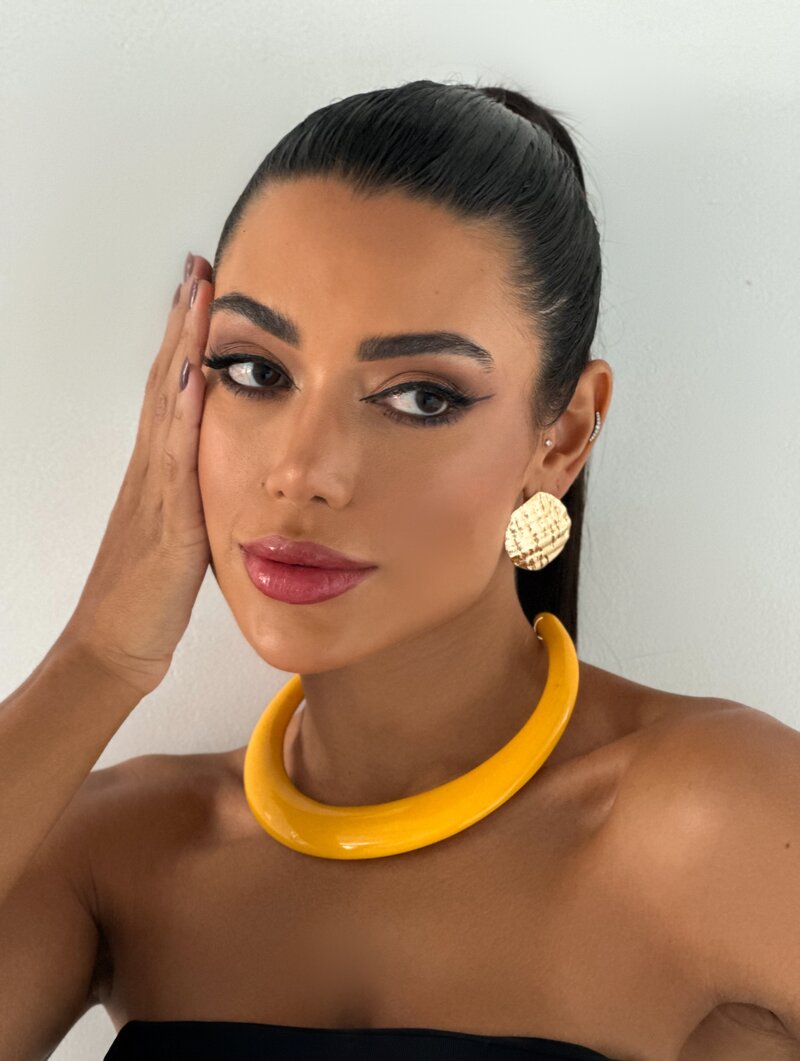 Choker Aro Resinado Colorido