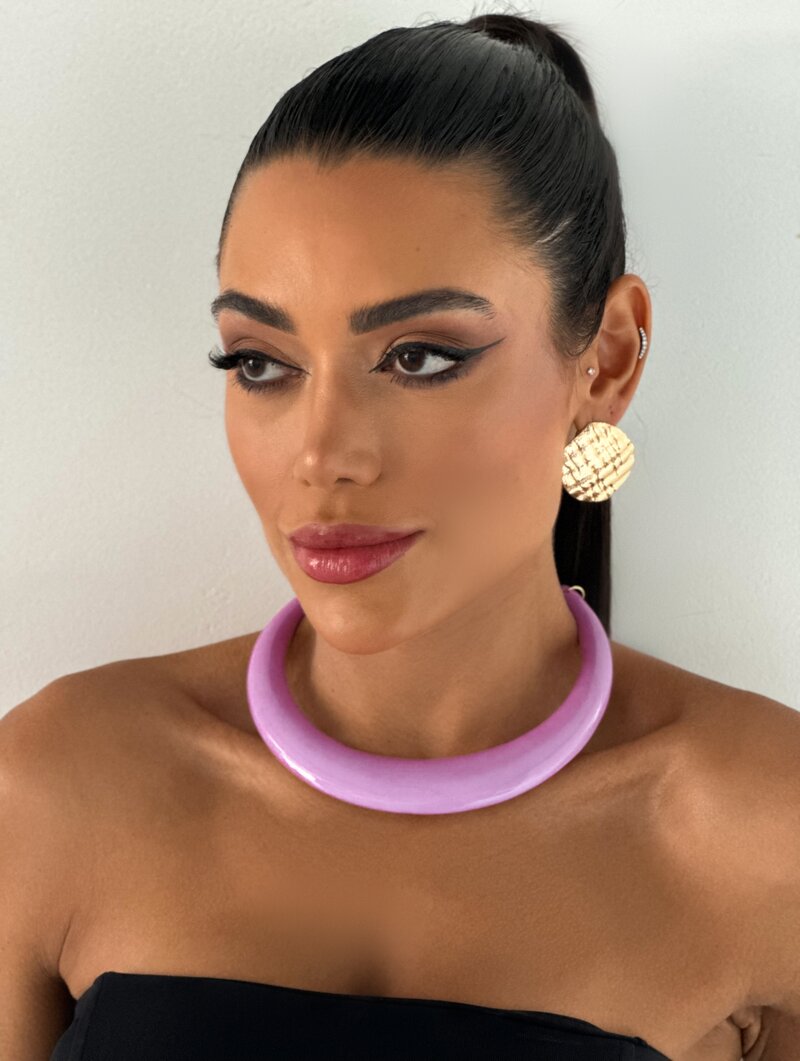 Choker Aro Resinado Colorido