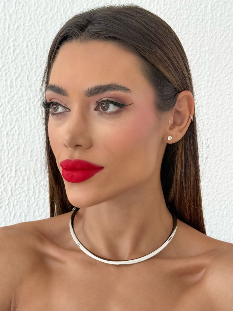 Choker Aro Semi Joia Design Liso