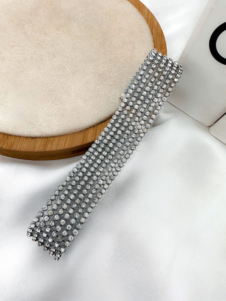 Choker quadrada de strass
