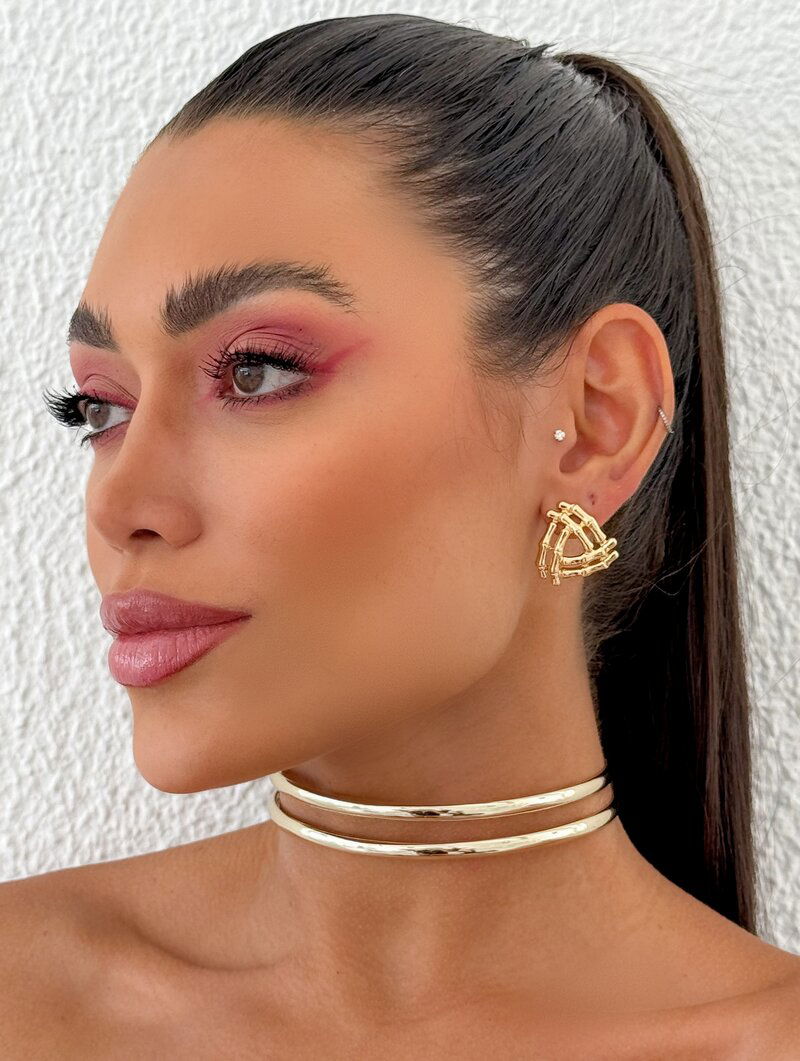 Choker Courinho Dois Fios Lisos