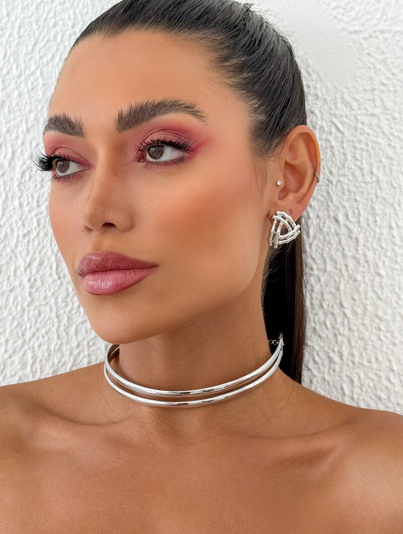 Choker Courinho Dois Fios Lisos