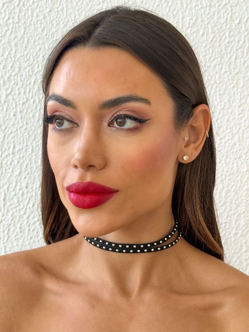 Choker Courinho Mini Bolinhas Folheado a Ouro 18k