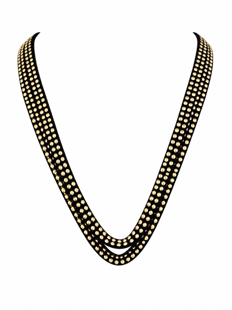 Choker Courinho Mini Pedrinhas Folheado a Ouro 18k