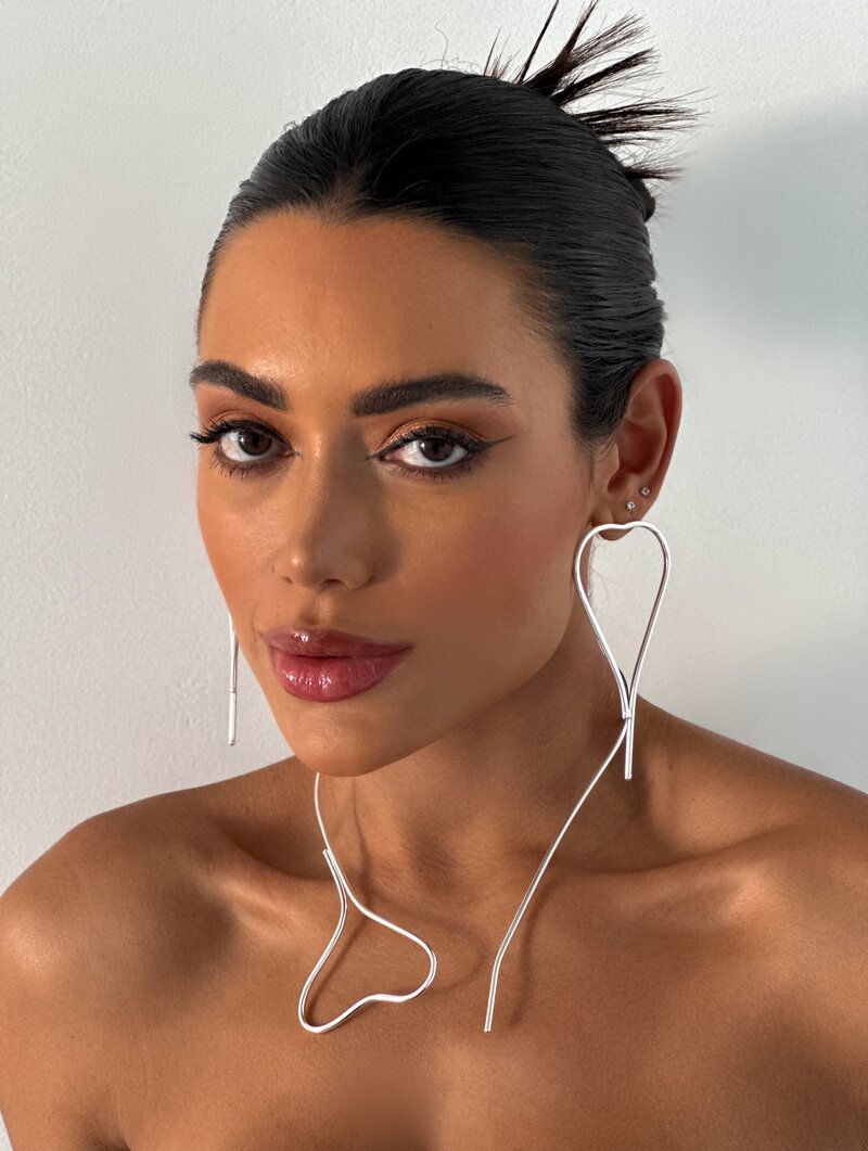 Choker Folheada a Ouro 18k e Prata 925 Aro Coração