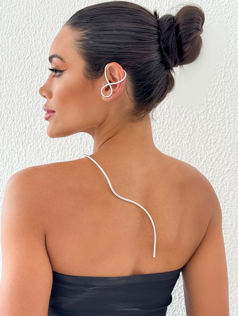 Choker Folheada a Ouro 18k e Prata 925 Aro Transversal