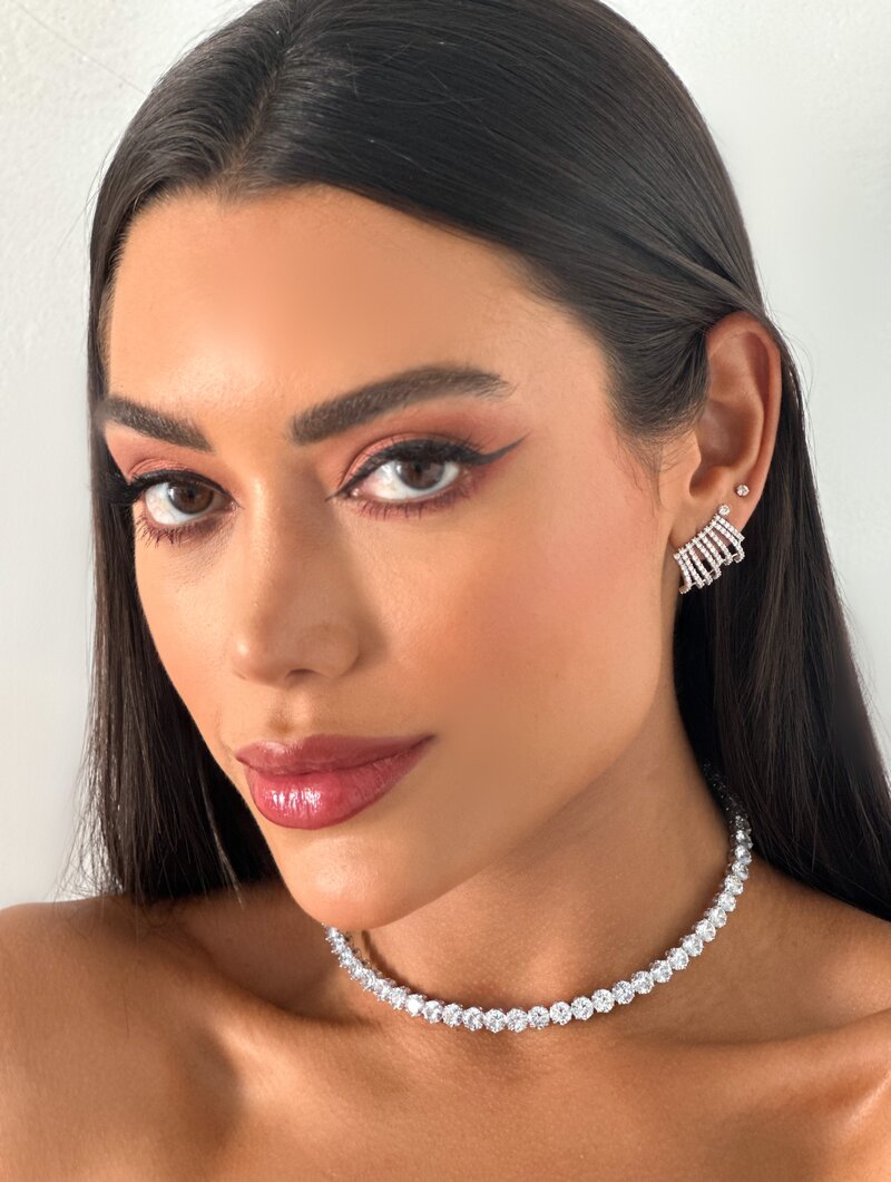 Choker Folheada a Ouro 18k e Prata Aro com Zircônias