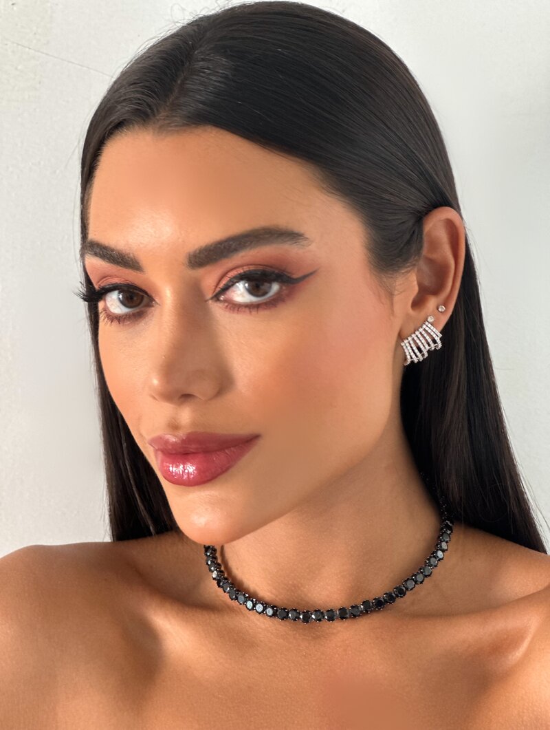 Choker Folheada a Ouro 18k e Prata Aro com Zircônias