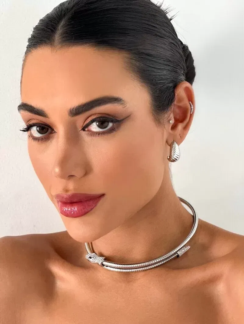 Choker Folheada a Ouro 18k e Prata Aro Serpente