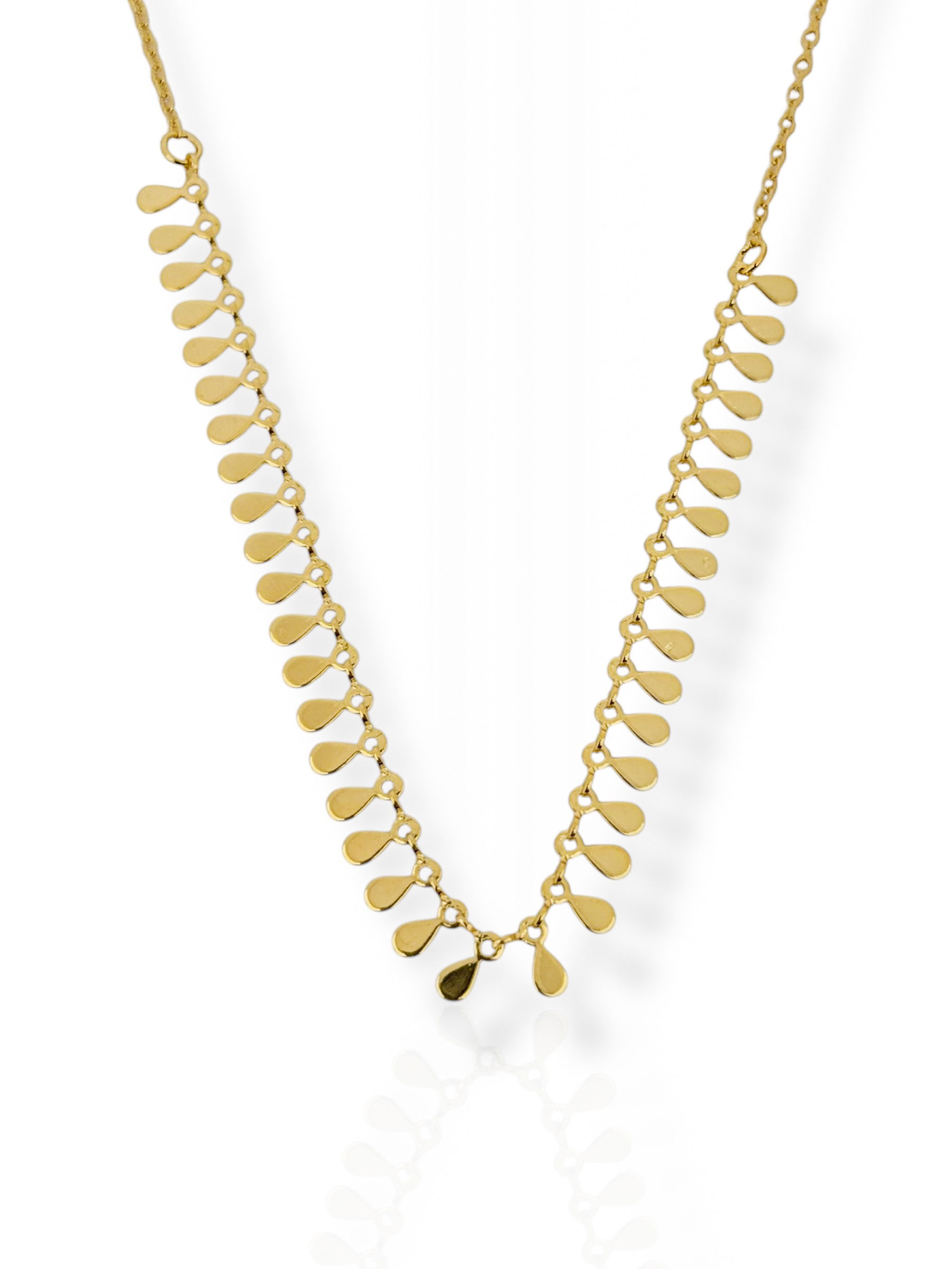 Choker Folheada a Ouro 18k e Prata Design Gotas