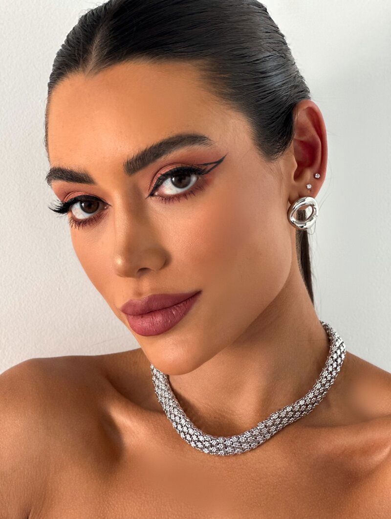 Choker Folheada a Ouro 18k e Prata Esteira Grossa Trabalhada